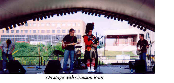 On stage with Crimson Rain